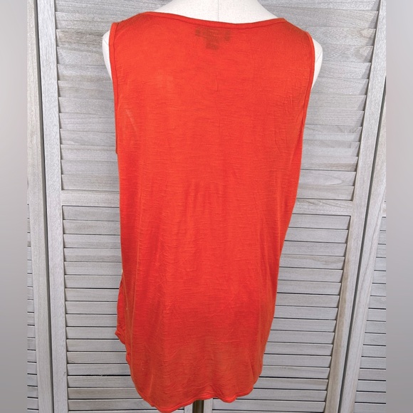 AB STUDIO Tank Top Orange/Pink Multi-Large - Picture 2 of 2